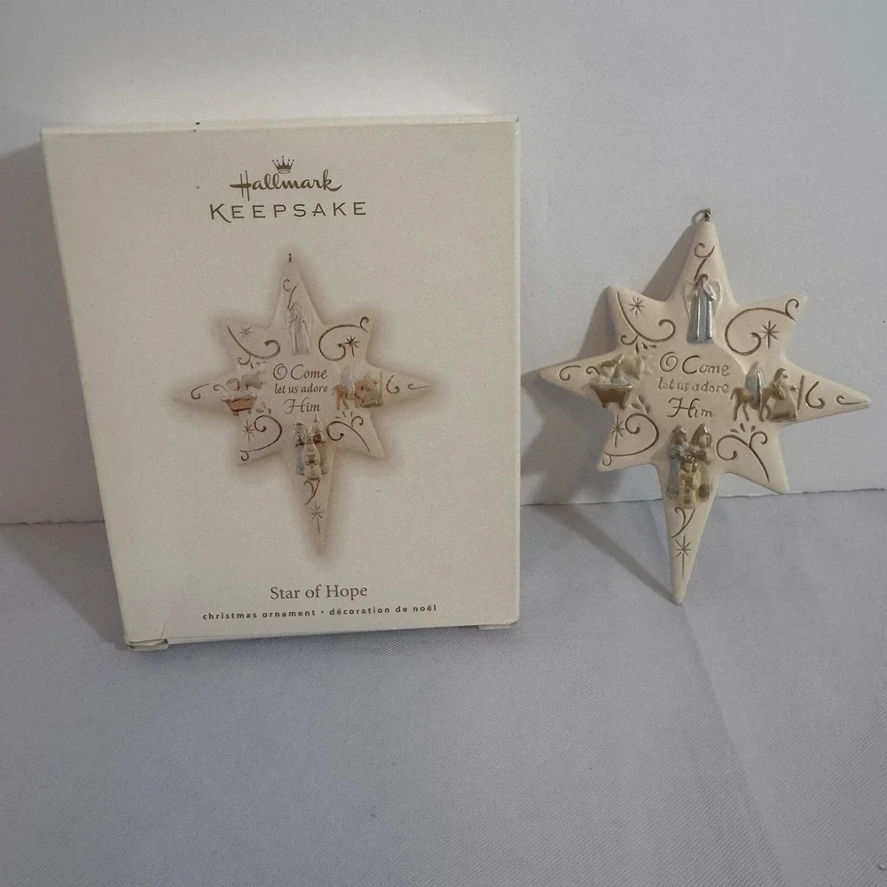 Hallmark Keepsake Ornament Star of Hope 2009 O Come Let Us Adore HIm Christmas